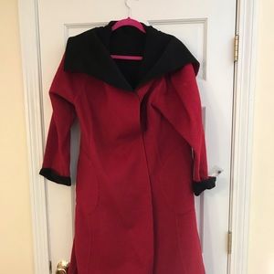 NWT, full length alpaca wool coat, never worn, rev